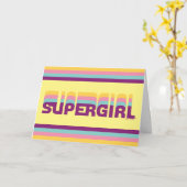 Carte Supergirl Retro Colorshift Graphic (Fleur jaune)
