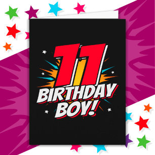 Carte Superhero 11 ans Anniversaire Garçon 11e Anniversa