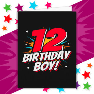 Carte Superhero 12 ans Anniversaire Garçon 12e Anniversa