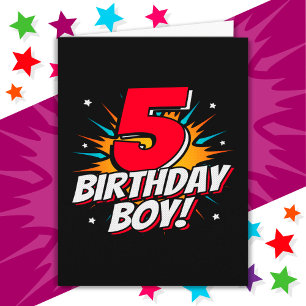 Carte Superhero 5 ans Anniversaire Garçon 5e Anniversair