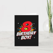 Carte Superhero 8 ans Anniversaire Garçon 8e Anniversair (Devant)