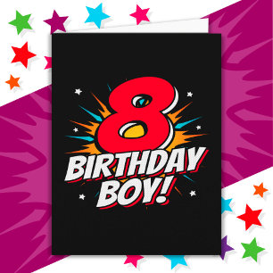 Carte Superhero 8 ans Anniversaire Garçon 8e Anniversair