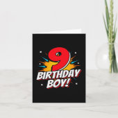 Carte Superhero 9 ans Anniversaire Garçon 9e Anniversair (Devant)