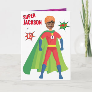Carte Superhero Boy Anniversaire spécial Extraordinaire