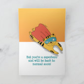 Carte Superhero C'Est Pas Amusant Être Malade Se Bien (Intérieur)