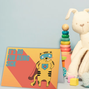 Carte Superhero C'Est Pas Amusant Être Malade Se Bien