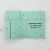 Carte Superhero Comic Speech Bubble Boy Joyeux anniversa (Intérieur)