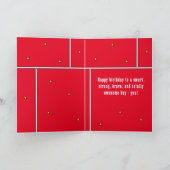 Carte Superhero Comic Speech Bubble Boy Joyeux anniversa (Intérieur)