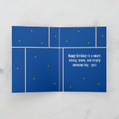 Carte Superhero Comic Speech Bubble Boy Joyeux anniversa (Intérieur)