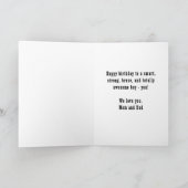 Carte Superhero Comic Speech Bubble Boy Photo Anniversai (Intérieur)