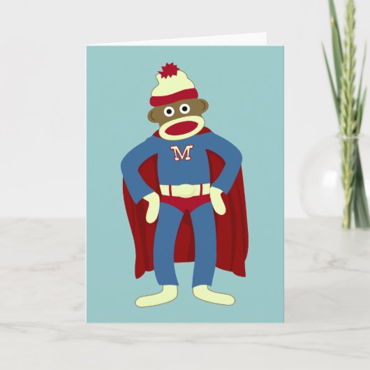Carte Superhero de singe de choq (Devant)