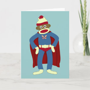 Carte Superhero de singe de choq