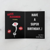 Carte Superhero Extraordinaire Flying Boy Fab Anniversai (Intérieur)