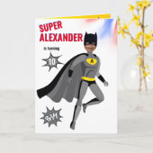 Carte Superhero Extraordinaire unique garçon Fabuleux an (Fleur jaune)