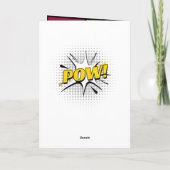 Carte Superhero Flying Photo Spécialisé Anniversaire (Dos)