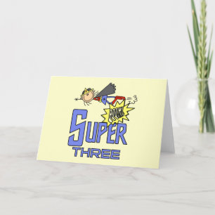 Carte Superhero Girl 3e Anniversaire Tshirts et cadeaux