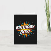 Carte Superhero Party Comic Book Hero Birthday Boy (Devant)