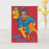 Carte Superhero Photo Super Special Enfant's (Fleur jaune)