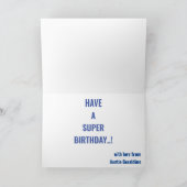 Carte Superhero volant garçon merveilleux amusement cade (Intérieur)