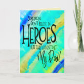 Carte SuperHéros Papa mignon Inspirivité moderne (Devant)