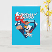 Carte Superman & Krypto Soar (Fleur jaune)