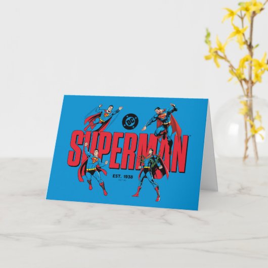 Carte Superman légendes pour toujours Graphisme (Fleur jaune)