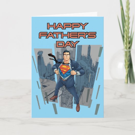 Carte Superman Man Fête des Pères (Devant)
