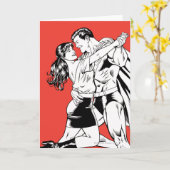 Carte Superman noir et blanc 4 (Fleur jaune)