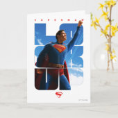 Carte Superman regarde Pose (Fleur jaune)