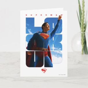 Carte Superman regarde Pose