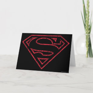 Carte Superman S-Shield Logo en ligne rouge