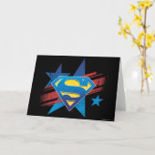 Carte Superman Stylisé | Logo Stars et Stripes (Fleur jaune)