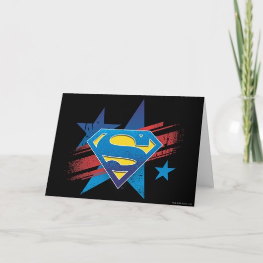 Carte Superman Stylisé | Logo Stars et Stripes (Devant)