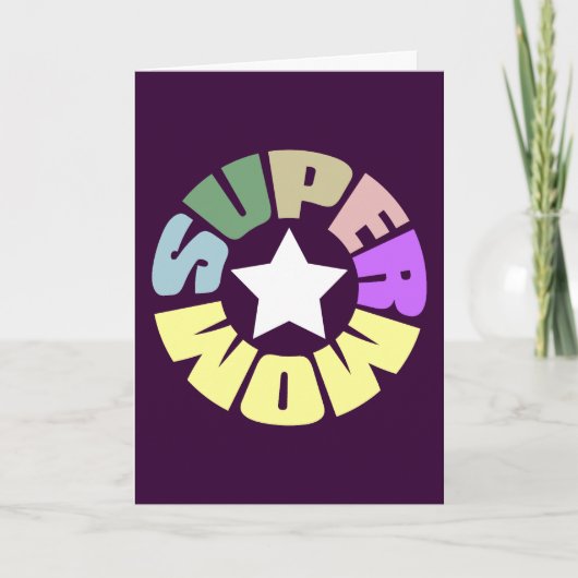 Carte SuperMom : Ma mère est mon superhéros (Devant)