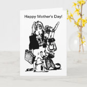 Carte Supermom : Une Maman Qui Fait Tout Ça (Fleur jaune)