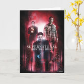Carte Supernatural Crowley, Dean et Sam (Fleur jaune)