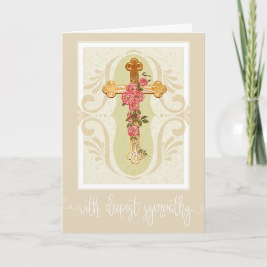 Carte Superposition de script blanc | Sympathie roses cr (Devant)
