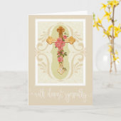 Carte Superposition de script blanc | Sympathie roses cr (Fleur jaune)