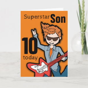 Carte Superstar Son 10e Birthday