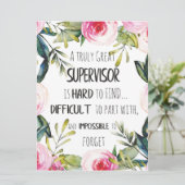 Carte Superviseur Appréciation Merci Citation Boss (Debout devant)