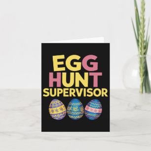 Carte Superviseur de chasse aux oeufs de Pâques Amusant