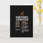 Carte superviseur de maintenance emploi drôle Cadeau Idé (Fleur jaune)