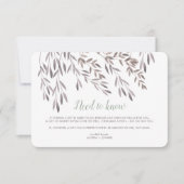 Carte supplémentaire pour un mariage champêtre (Devant)