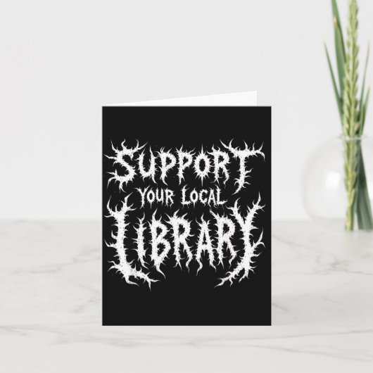 Carte Support de lecture grunge Bibliothèque locale goth (Devant)