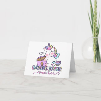 Carte Support Emotionnel personnalisé Bestie Unicorn