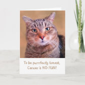 Carte Support pour le cancer de Kitty Cute (Devant)