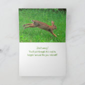 Carte Support pour le cancer du lapin mignon (Intérieur)