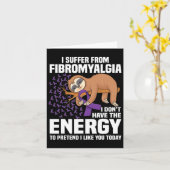 Carte Support Purple Ribbon Warrior Fibromyalgia (Fleur jaune)