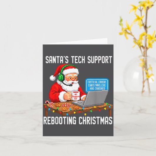 Carte Support Rebooting Tech Santa's Smile (Fleur jaune)