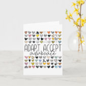 Carte Support Sensibilisation sur l'autisme Adapt Accept (Fleur jaune)